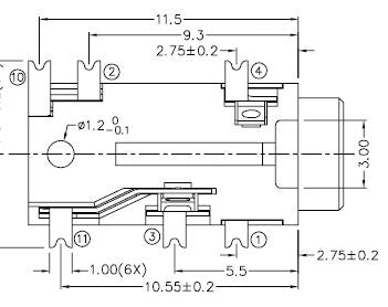 3.5mm Headphone Audio Jack - Compact - Boxy Pixel